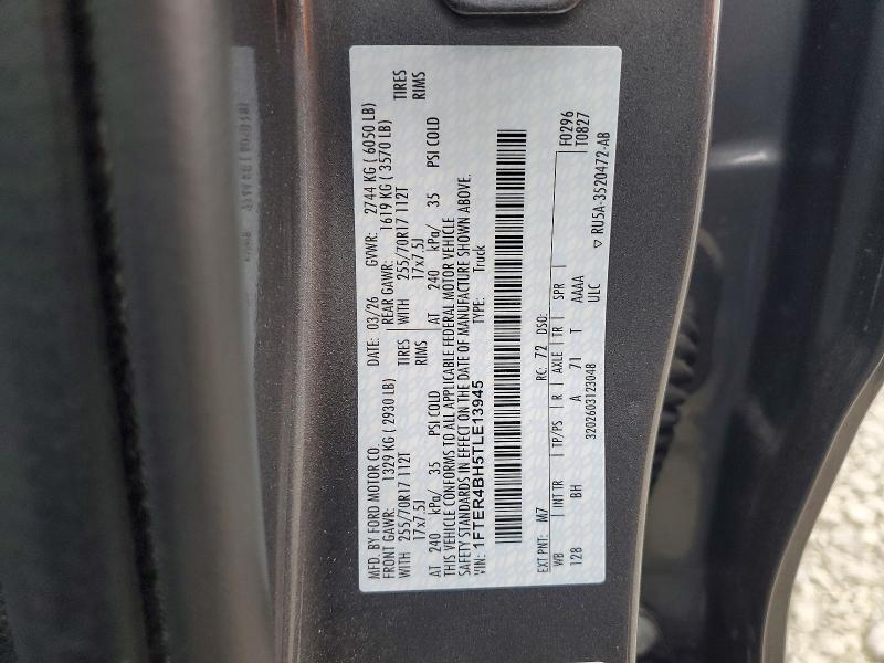 Продаж на аукціоні авто 2026 Ford Ranger, vin: 1FTER4BH5TLE13945, номер лоту: 68589686