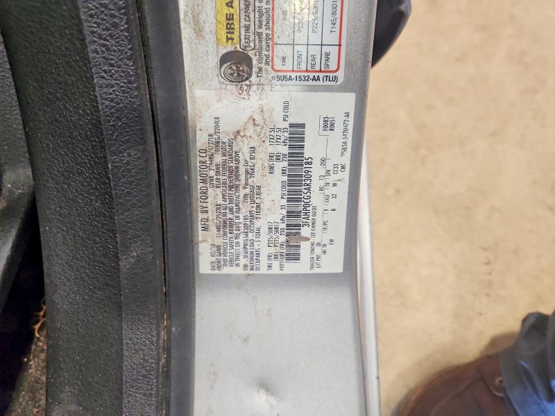 2010 Ford Fusion მანქანა იყიდება აუქციონზე, vin: 3FAHP0CG5AR309185, აუქციონის ნომერი: 67777936