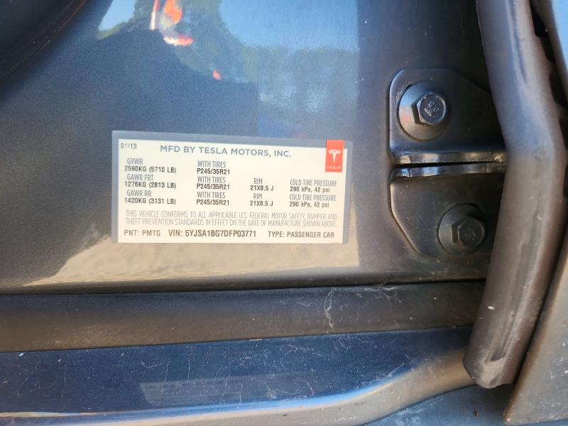 68604906 :رقم المزاد ، 5YJSA1BG7DFP03771 vin ، 2013 Tesla Model S مزاد بيع