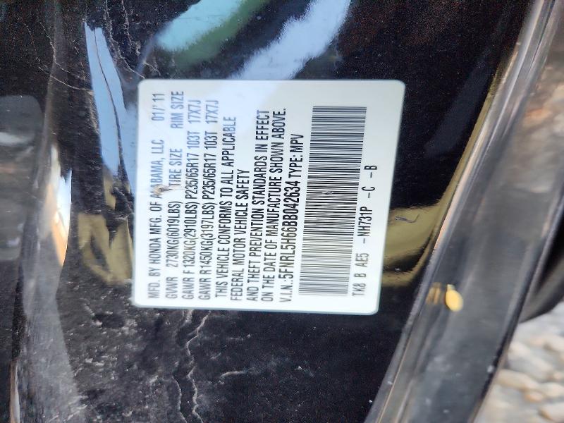 Продаж на аукціоні авто 2011 Honda Odyssey, vin: 5FNRL5H66BB042634, номер лоту: 69568896
