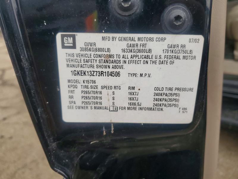 69235276 :رقم المزاد ، 1GKEK13Z73R104506 vin ، 2003 Gmc Yukon مزاد بيع