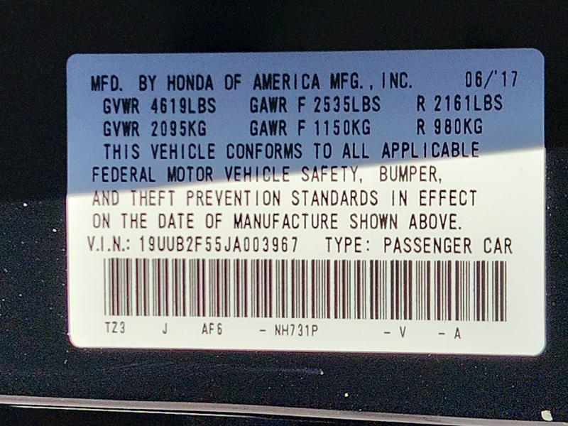 2018 Acura Tlx მანქანა იყიდება აუქციონზე, vin: 19UUB2F55JA003967, აუქციონის ნომერი: 67936386