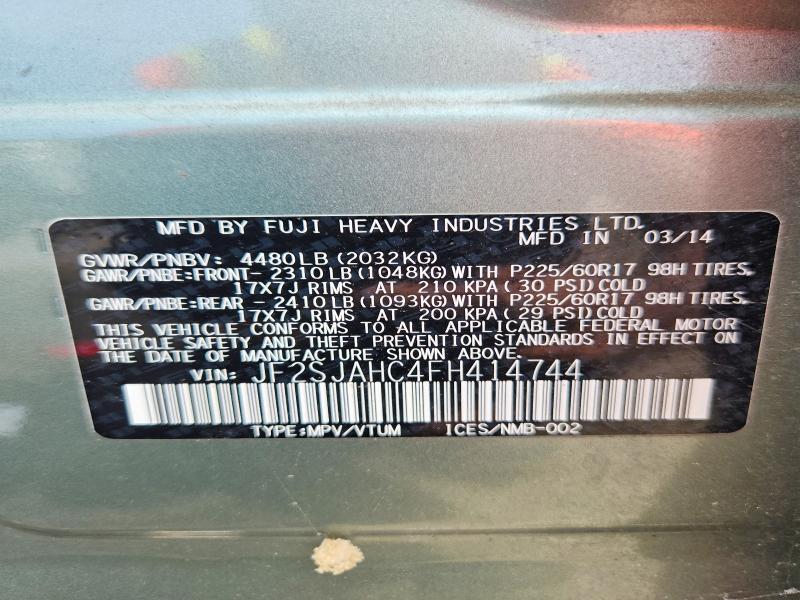 65191336 :رقم المزاد ، JF2SJAHC4FH414744 vin ، 2015 Subaru Forester مزاد بيع