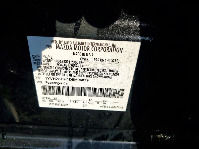 Продаж на аукціоні авто 2013 Mazda 6, vin: 1YVHZ8CH1D5M06879, номер лоту: 67804046