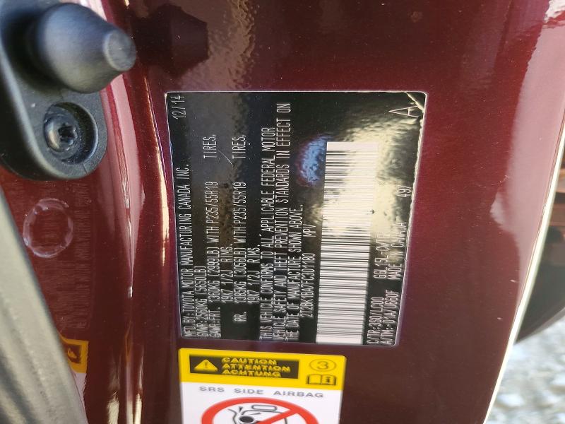 70267416 :رقم المزاد ، 2T2BK1BA7FC301180 vin ، 2015 Lexus Rx 350 مزاد بيع