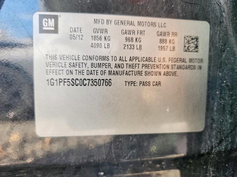 Продажа на аукционе авто 2012 Chevrolet Cruze, vin: 1G1PF5SC0C7350766, номер лота: 67340816