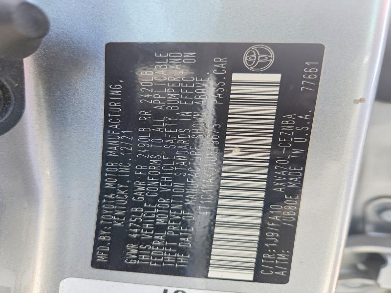 2022 Toyota Camry მანქანა იყიდება აუქციონზე, vin: 4T1C11AK5NU649675, აუქციონის ნომერი: 68806956