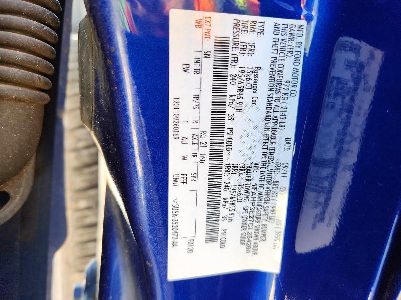 2012 Ford Focus მანქანა იყიდება აუქციონზე, vin: 1FAHP3E27CL254260, აუქციონის ნომერი: 68956006