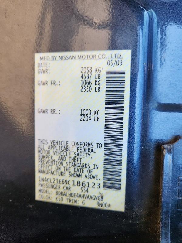 Продажа на аукционе авто 2009 Nissan Altima, vin: 1N4CL21E69C186123, номер лота: 69792556