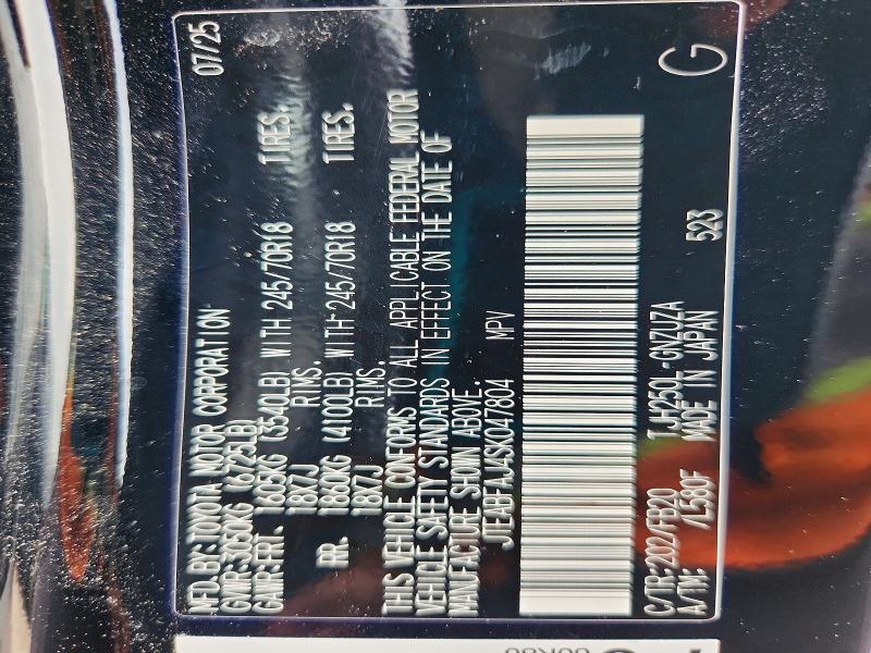 Продажа на аукционе авто 2025 Toyota Land Cruiser, vin: JTEABFAJ4SK047804, номер лота: 67603246
