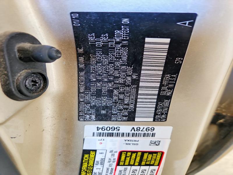 69974576 :رقم المزاد ، 5TDKK3DC0BS006616 vin ، 2011 Toyota Sienna مزاد بيع