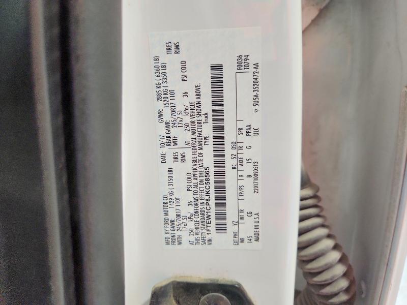 69417836 :رقم المزاد ، 1FTEW1CP8JKC58565 vin ، 2018 Ford F150 مزاد بيع