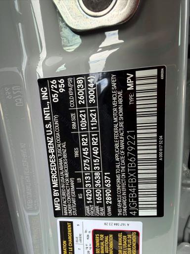 Продаж на аукціоні авто 2026 Mercedes-benz Gle, vin: 4JGFB4FBXTB679221, номер лоту: 69080436