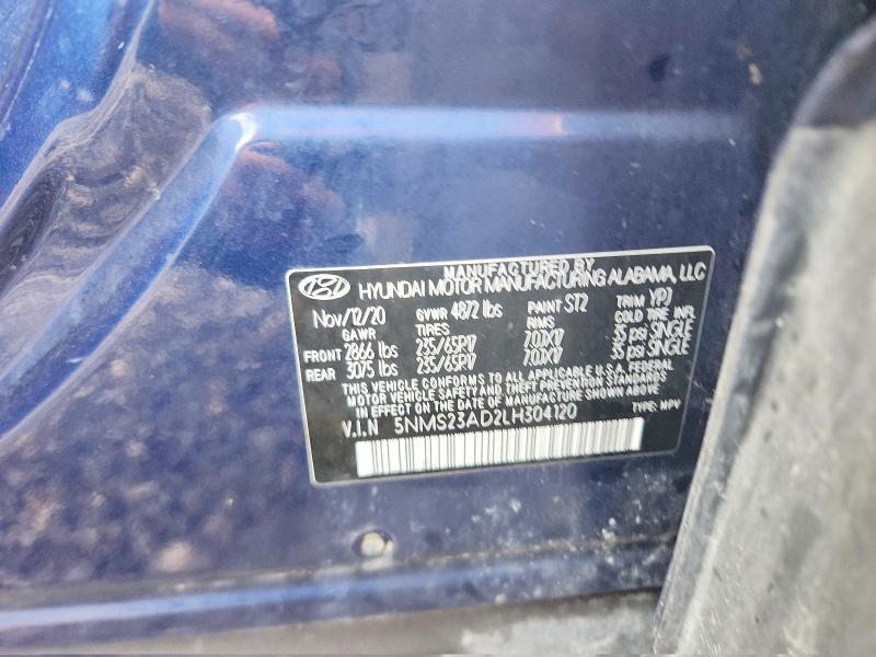 Aukcja sprzedaży 2020 Hyundai Santa Fe, vin: 5NMS23AD2LH304120, numer aukcji: 68659046