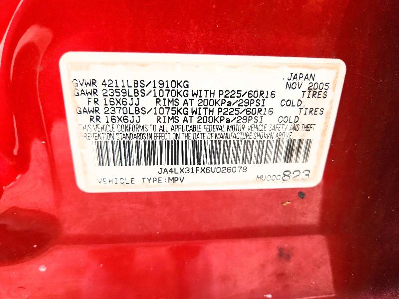 Aukcja sprzedaży 2006 Mitsubishi Outlander, vin: JA4LX31FX6U026078, numer aukcji: 67837936