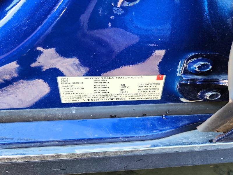 Aukcja sprzedaży 2016 Tesla Model S, vin: 5YJSA1E2XGF128926, numer aukcji: 65955976