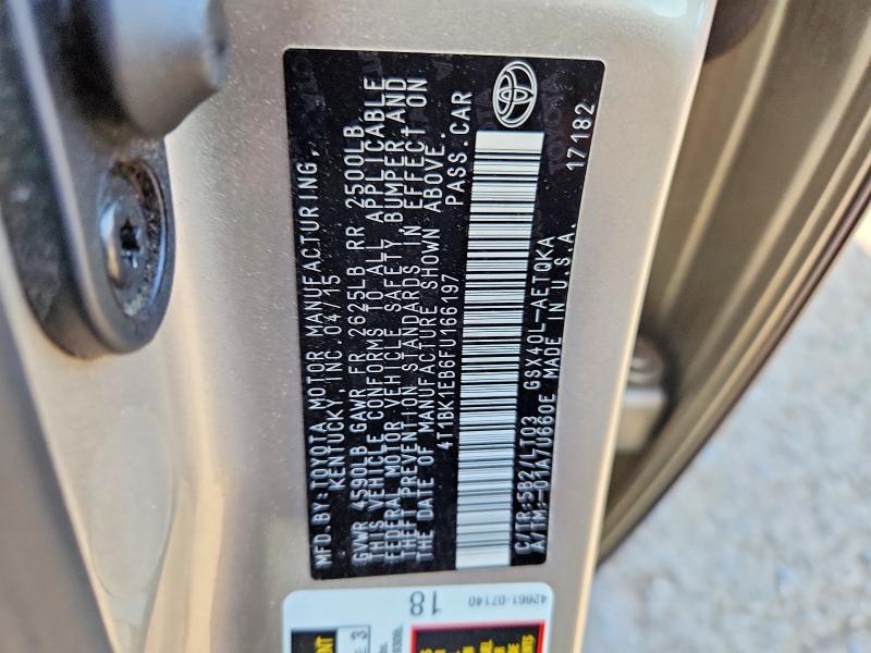 Продажа на аукционе авто 2015 Toyota Avalon, vin: 4T1BK1EB6FU166197, номер лота: 68425646