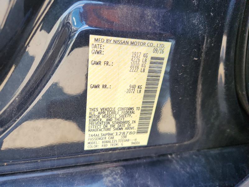 Продажа на аукционе авто 2017 Nissan Altima, vin: 1N4AL3AP9HC128780, номер лота: 68338296