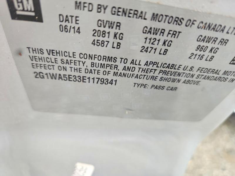 Aukcja sprzedaży 2014 Chevrolet Impala Limited, vin: 2G1WA5E33E1179341, numer aukcji: 69973816