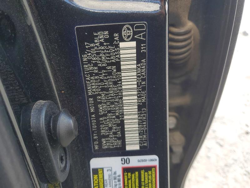 Продаж на аукціоні авто 2017 Toyota Corolla, vin: 2T1BURHE1HC894108, номер лоту: 70936876