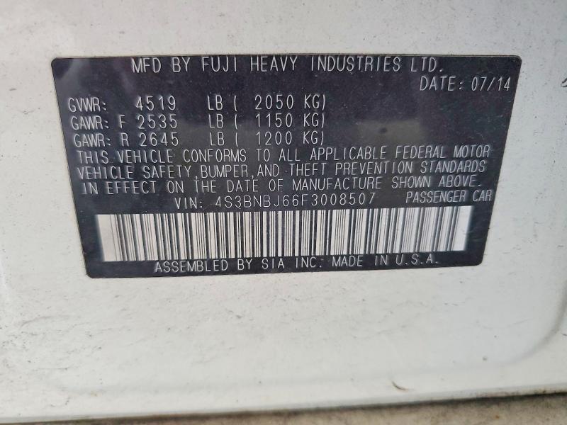 Aukcja sprzedaży 2015 Subaru Legacy, vin: 4S3BNBJ66F3008507, numer aukcji: 67700926