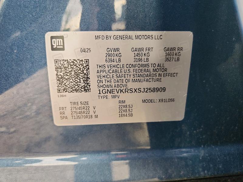 Aukcja sprzedaży 2025 Chevrolet Traverse, vin: 1GNEVKRSXSJ258909, numer aukcji: 68759326