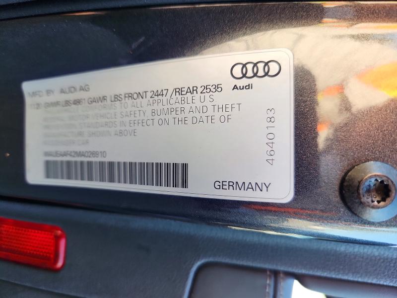 Продажа на аукционе авто 2021 Audi A4, vin: WAUEAAF42MA026910, номер лота: 65957116