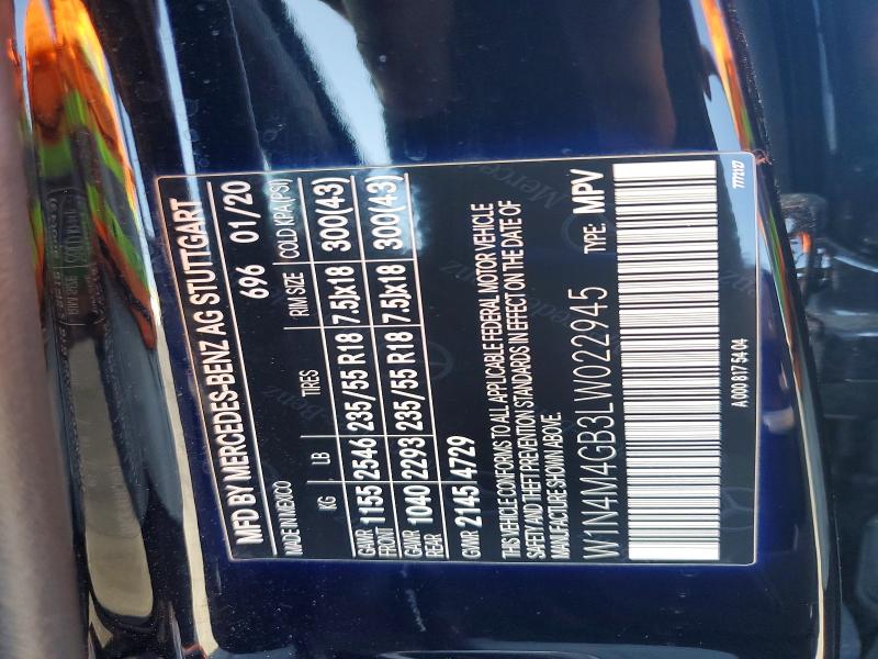 Продажа на аукционе авто 2020 Mercedes-benz Glb, vin: W1N4M4GB3LW022945, номер лота: 70262706