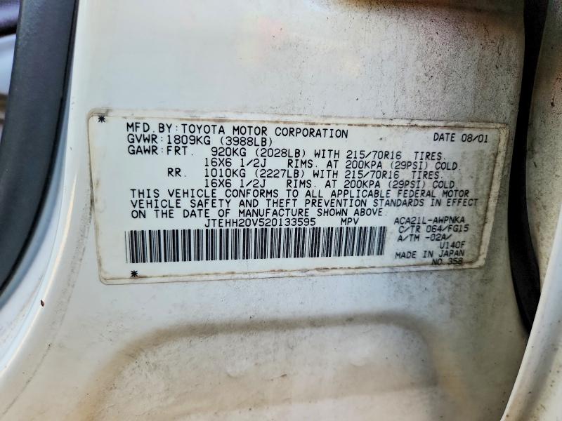 Продажа на аукционе авто 2002 Toyota Rav4, vin: JTEHH20V520133595, номер лота: 70671046