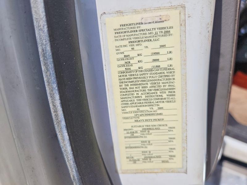 Продаж на аукціоні авто 2005 Freightliner Sport Chassis, vin: 1FVAFCDD85HU18482, номер лоту: 67651596