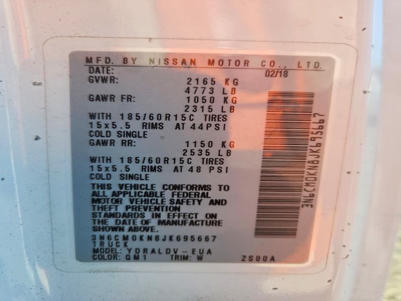 2018 Nissan Nv200 მანქანა იყიდება აუქციონზე, vin: 3N6CM0KN8JK695667, აუქციონის ნომერი: 68838056