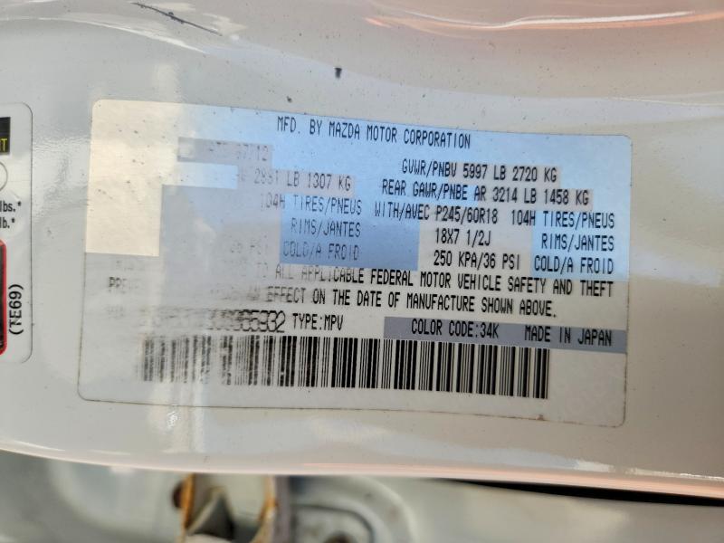 Aukcja sprzedaży 2012 Mazda Cx-9, vin: JM3TB3CV3C0365932, numer aukcji: 69496186