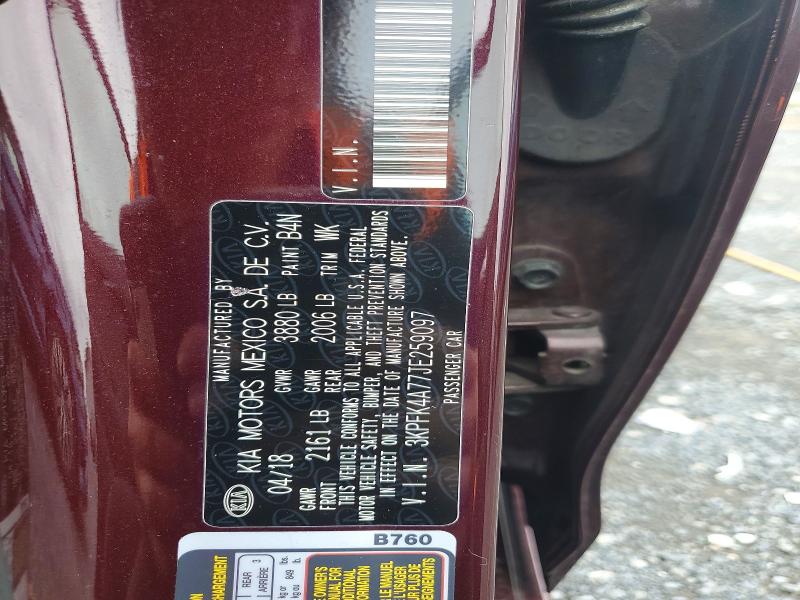Aukcja sprzedaży 2018 Kia Forte, vin: 3KPFK4A77JE259097, numer aukcji: 69336396