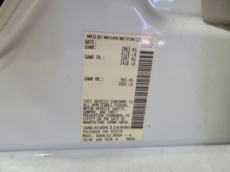 Aukcja sprzedaży 2023 Nissan Altima, vin: 1N4BL4CV8PN334990, numer aukcji: 69130706