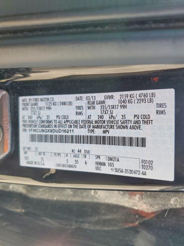 Продажа на аукционе авто 2013 Ford Escape, vin: 1FMCU9GX9DUD16211, номер лота: 68661206