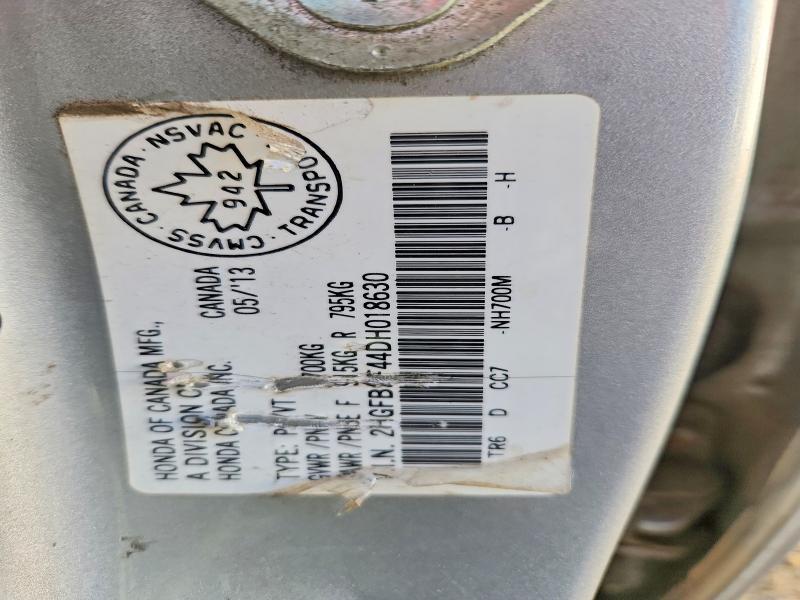 Aukcja sprzedaży 2013 Honda Civic, vin: 2HGFB2F44DH018630, numer aukcji: 70112986