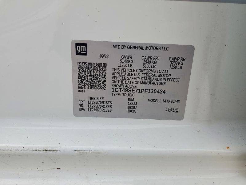 Aukcja sprzedaży 2023 Gmc Sierra, vin: 1GT49SE71PF130434, numer aukcji: 67998606