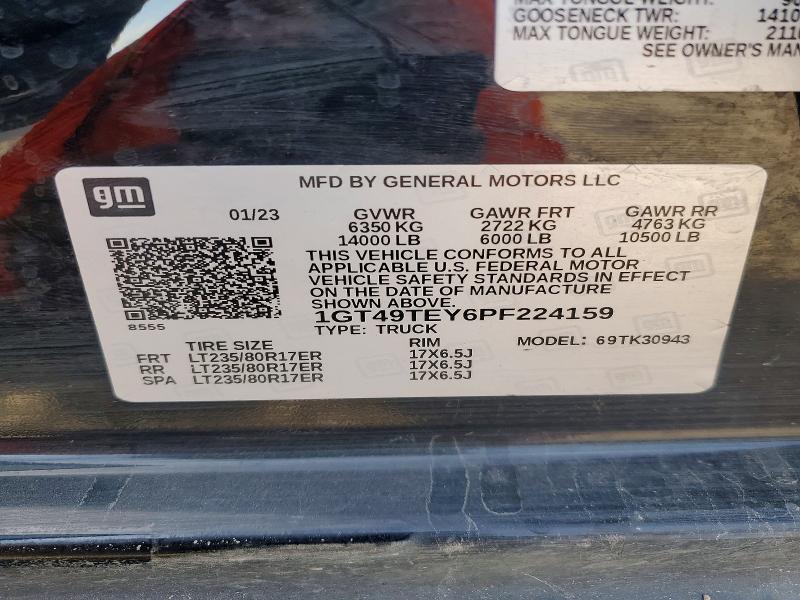 Продаж на аукціоні авто 2023 Gmc Sierra, vin: 1GT49TEY6PF224159, номер лоту: 69334036