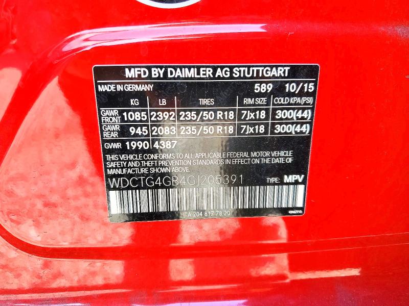 Продажа на аукционе авто 2016 Mercedes-benz Gla, vin: WDCTG4GB4GJ205391, номер лота: 69919126