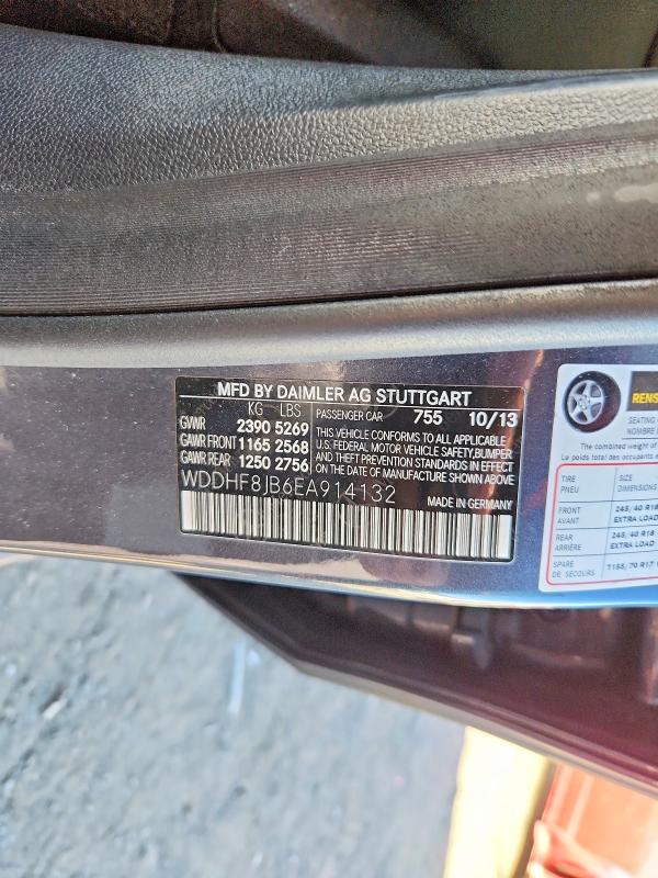 2014 Mercedes-benz E მანქანა იყიდება აუქციონზე, vin: WDDHF8JB6EA914132, აუქციონის ნომერი: 70183136