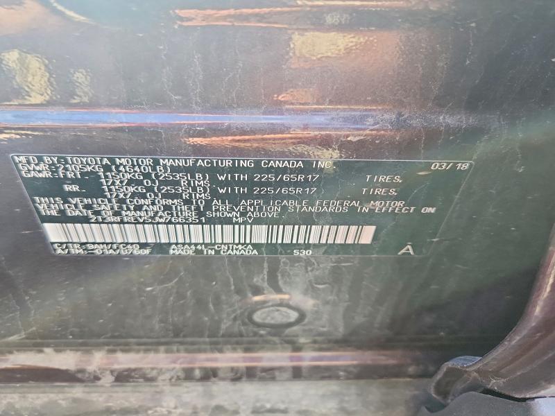 2018 Toyota Rav4 მანქანა იყიდება აუქციონზე, vin: 2T3RFREV5JW766351, აუქციონის ნომერი: 68609586