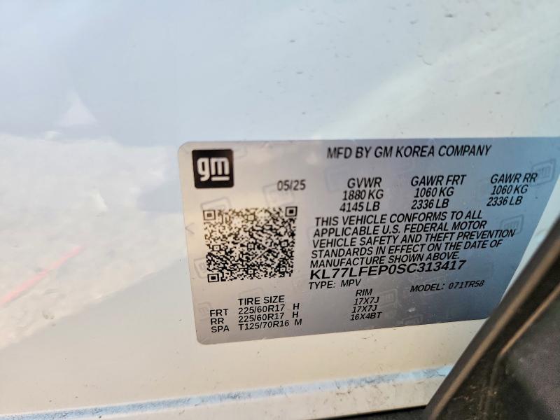 Продаж на аукціоні авто 2025 Chevrolet Trax, vin: KL77LFEP0SC313417, номер лоту: 68806526