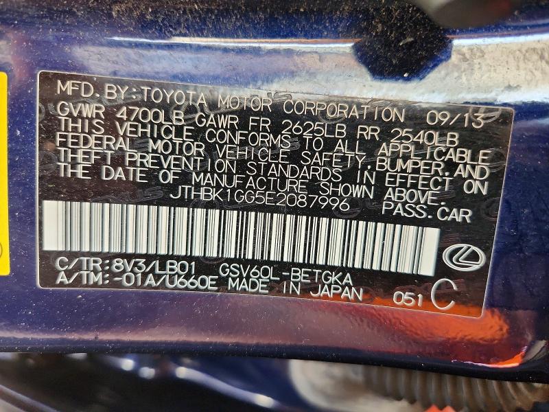 Продажа на аукционе авто 2014 Lexus Es, vin: JTHBK1GG5E2087996, номер лота: 68611876