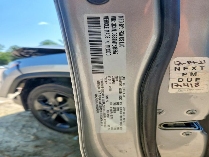 Aukcja sprzedaży 2021 Jeep Compass, vin: 3C4NJDBB7MT586567, numer aukcji: 69924336