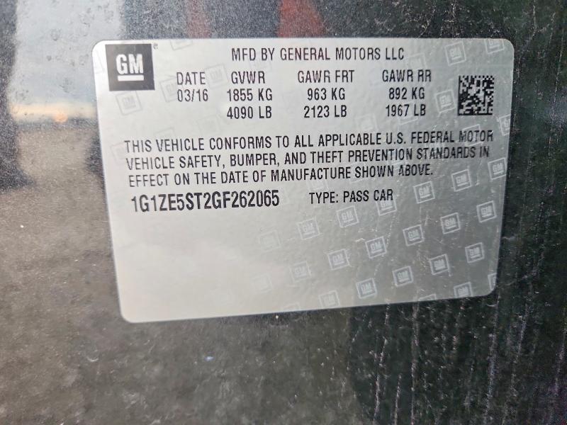 Продажа на аукционе авто 2016 Chevrolet Malibu, vin: 1G1ZE5ST2GF262065, номер лота: 69048546