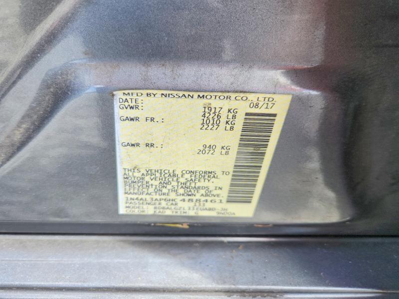 Продаж на аукціоні авто 2017 Nissan Altima, vin: 1N4AL3AP6HC488461, номер лоту: 69156376
