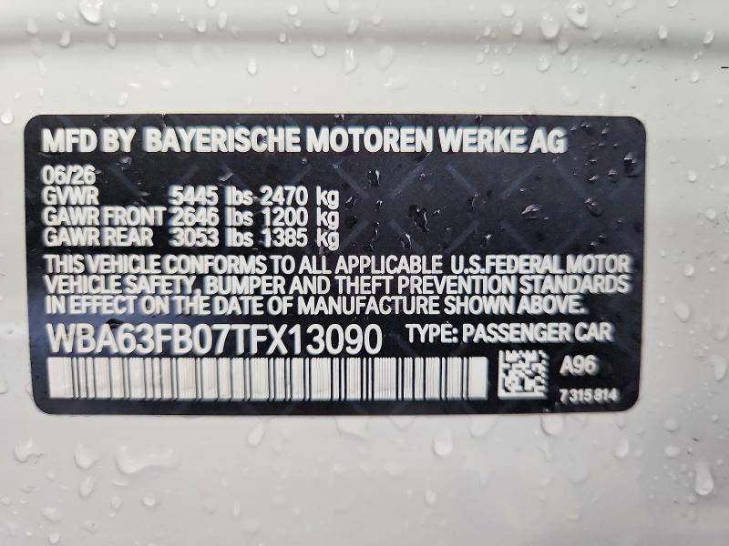 Продаж на аукціоні авто 2026 Bmw M440xi, vin: WBA63FB07TFX13090, номер лоту: 67261386