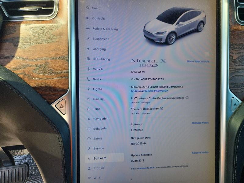 59411156 :رقم المزاد ، 5YJXCBE27HF059233 vin ، 2017 Tesla Model X مزاد بيع