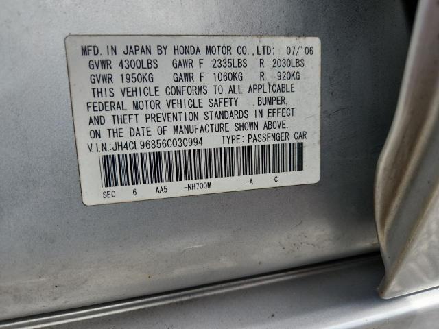 68614226 :رقم المزاد ، JH4CL96856C030994 vin ، 2006 Acura Tsx مزاد بيع