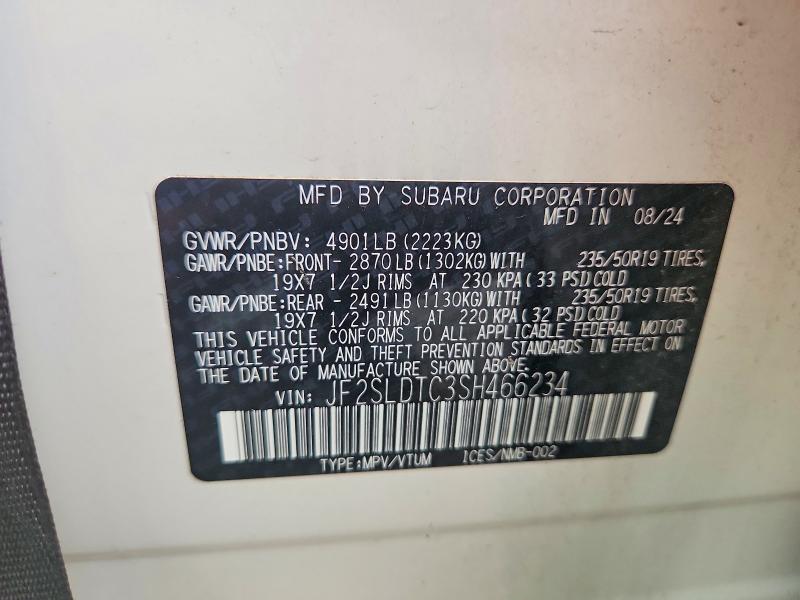 Aukcja sprzedaży 2025 Subaru Forester, vin: JF2SLDTC3SH466234, numer aukcji: 67845146
